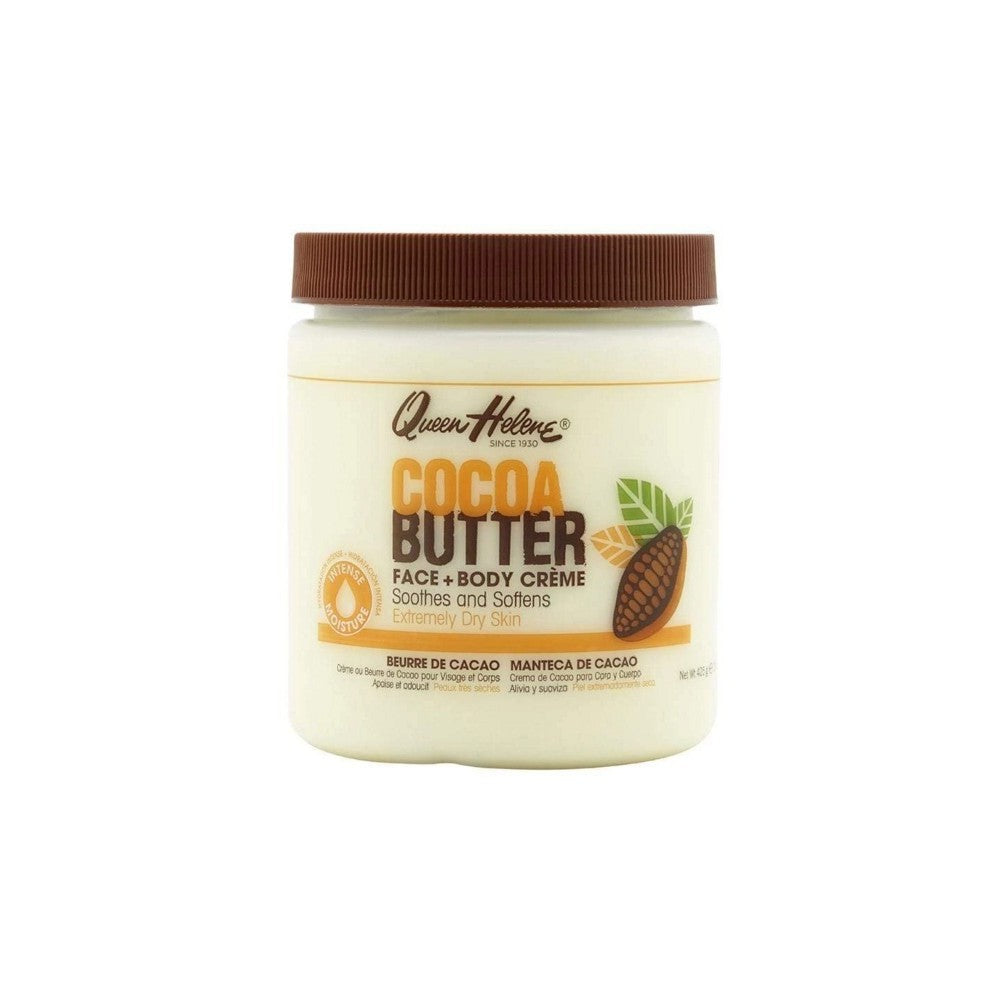 creme au beurre de cacao 425g de la marque Queen Helene; pour visage et corps