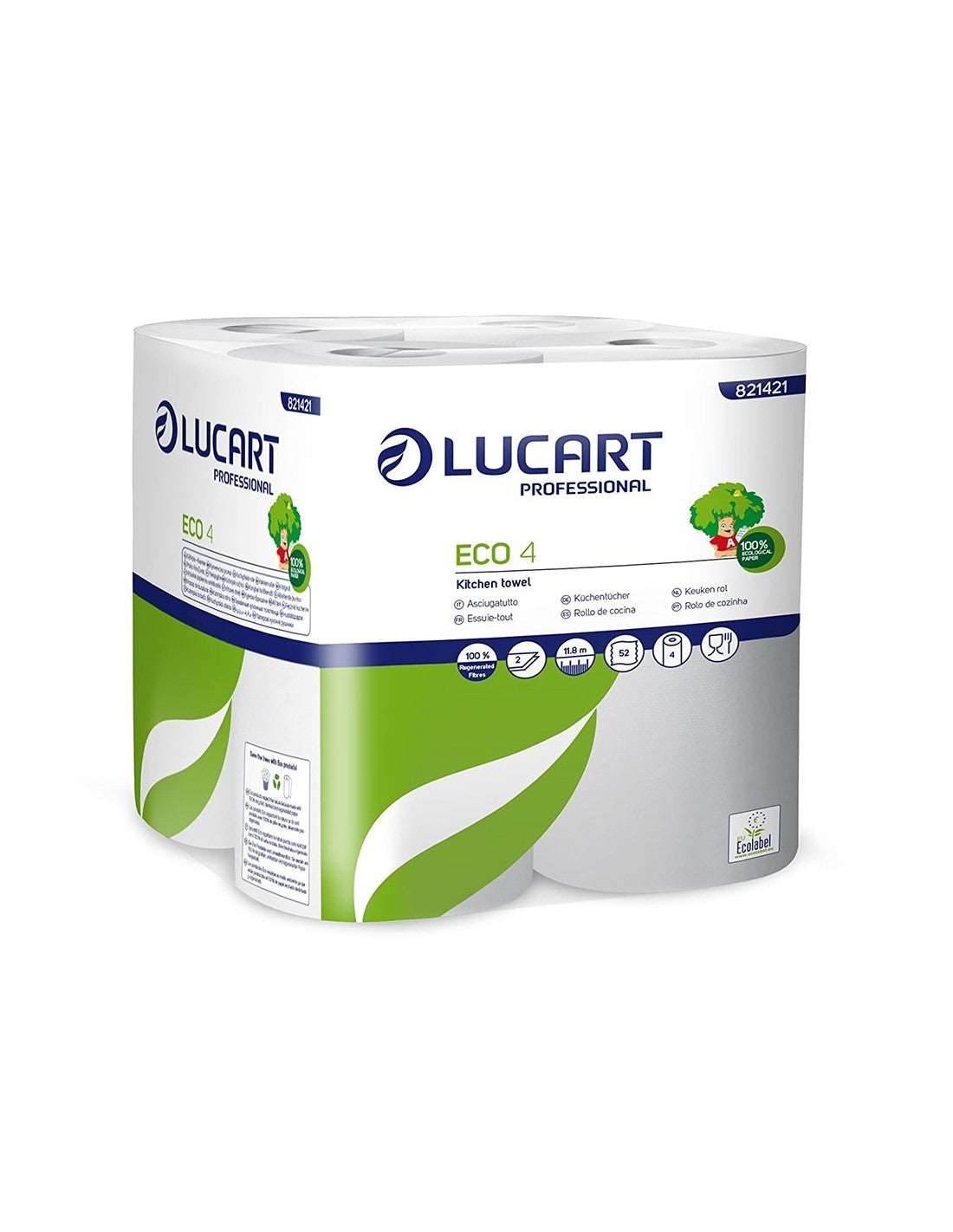 Essuie-tout écologique Lucart x4 rouleaux