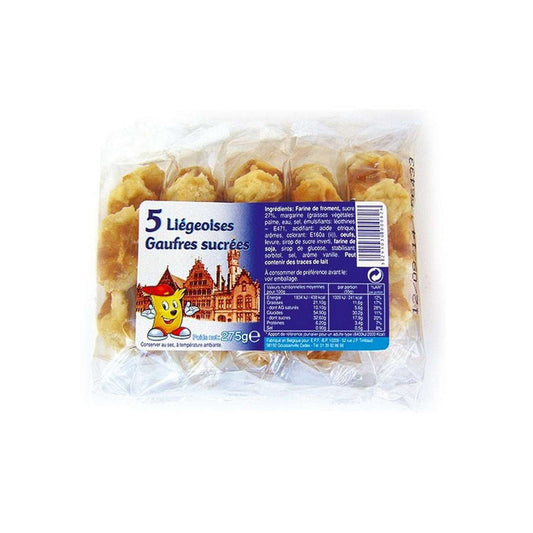 Gaufres liégeoises x5 savoureuses 275g