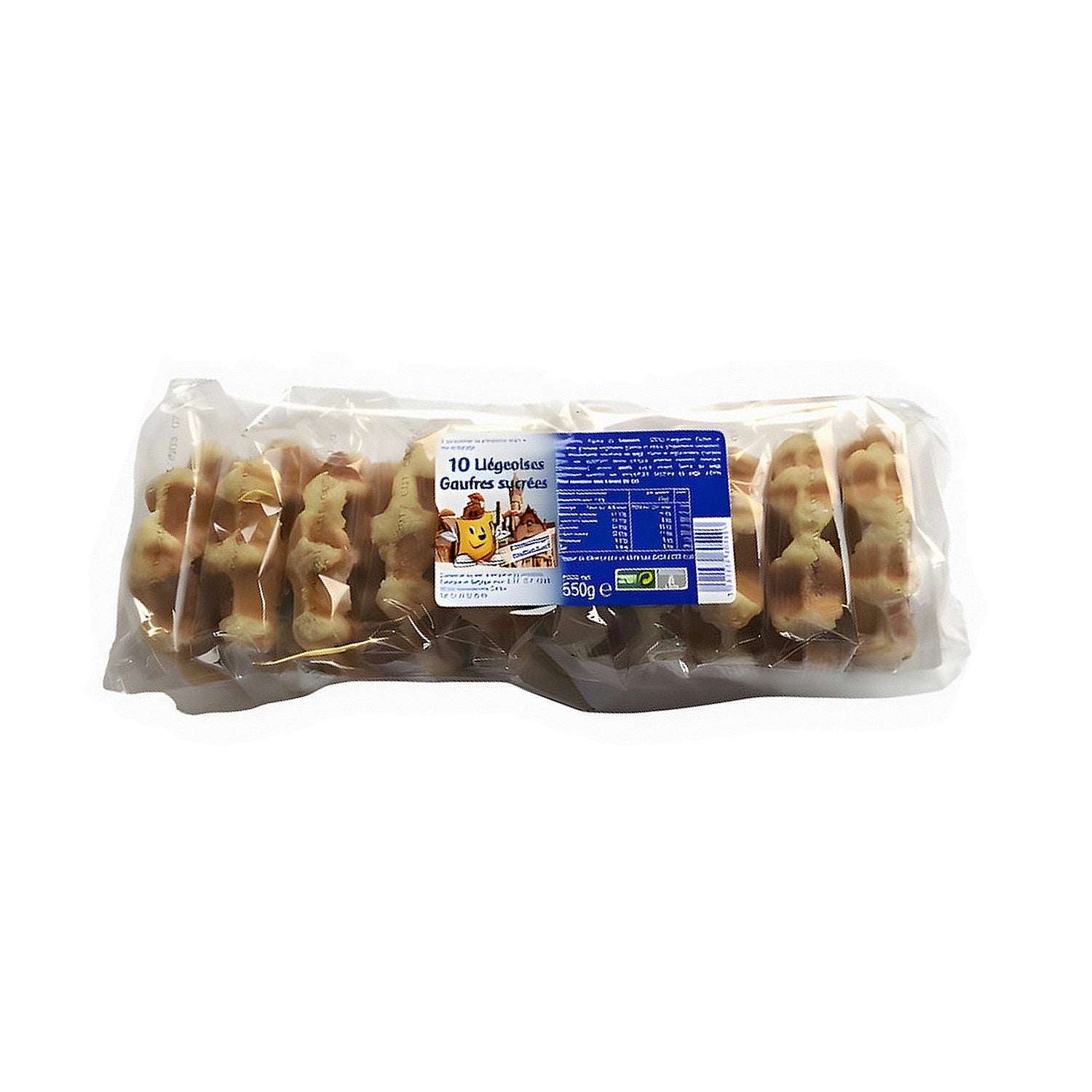 Gauffres liègeoises délicieuses x10 550g