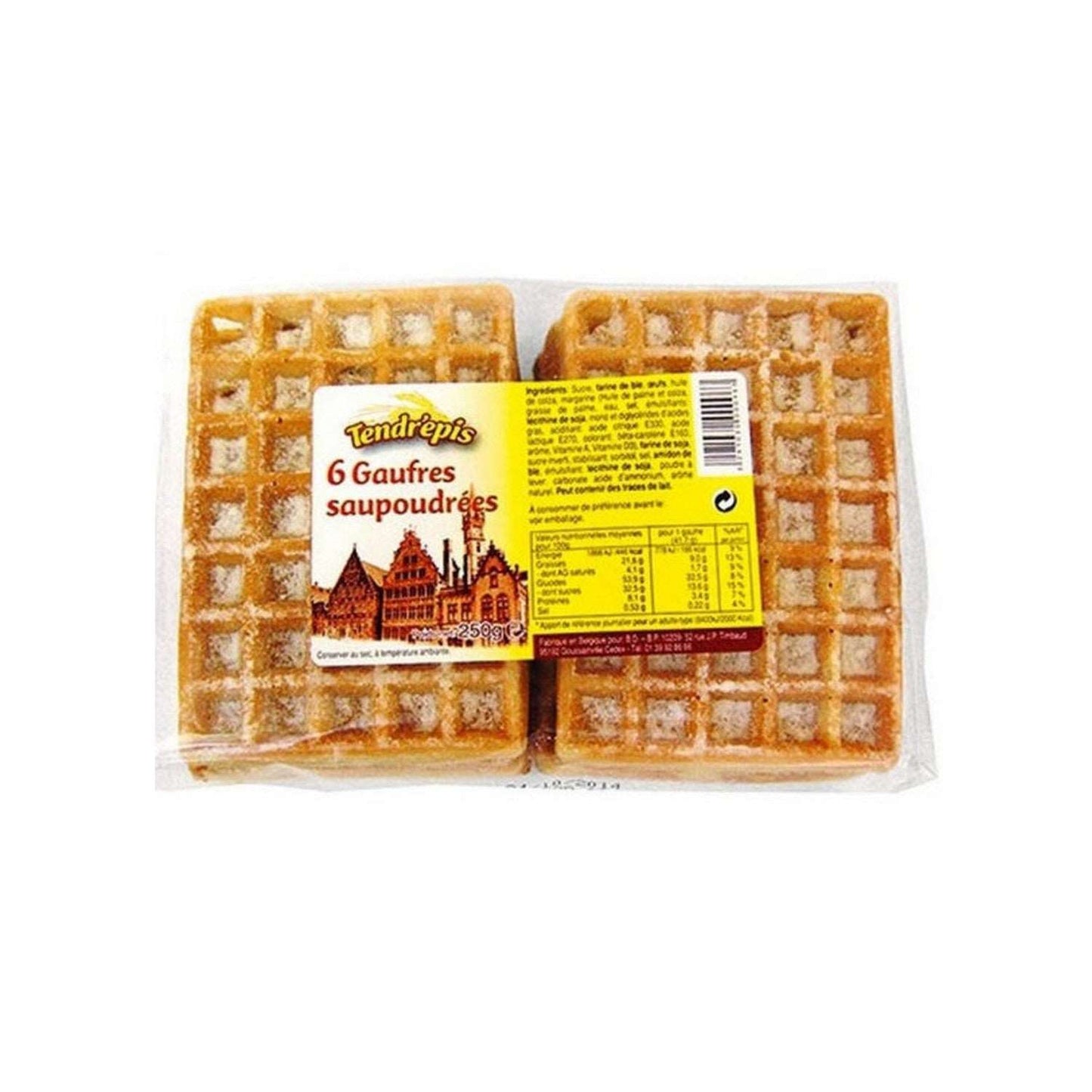 Gauffres saupoudrées tendrepis 250g x6