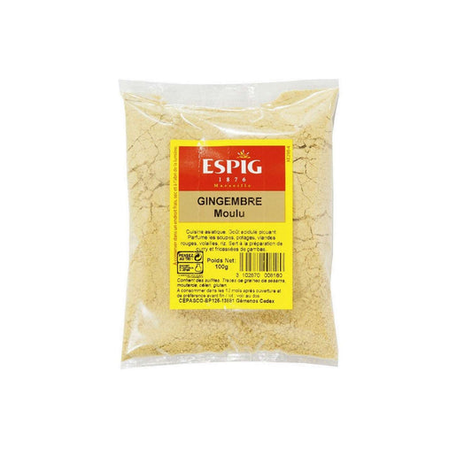 Gingembre moulu Espig 100g, épice aromatique