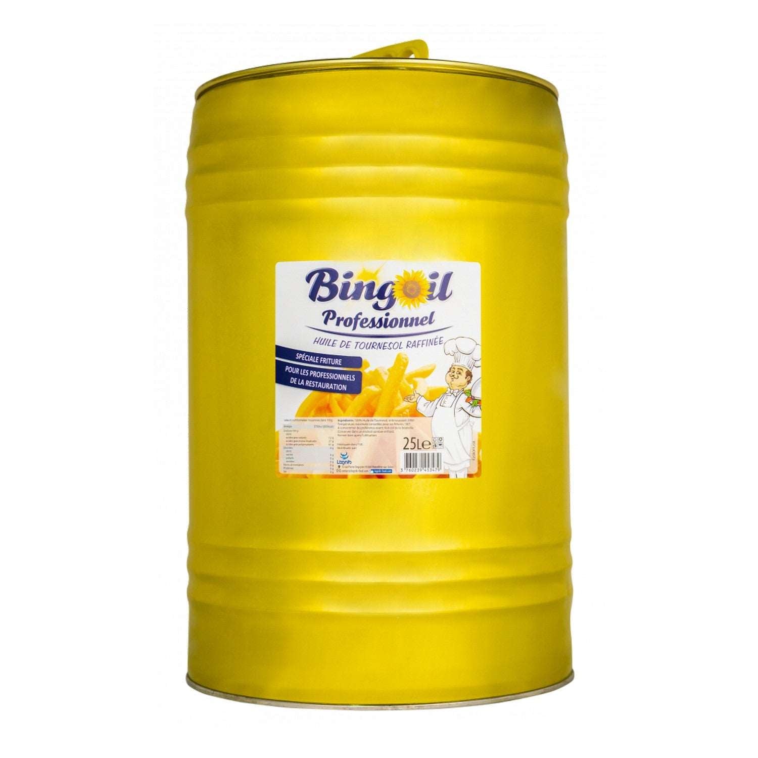 Huile de tournesol Bingoil 25L professionnelle