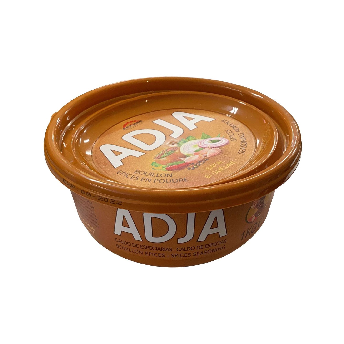 Image du pot de Bouillon ADJA 1KG, produit de qualité pour rehausser les saveurs de vos recettes, livraison rapide et produits frais