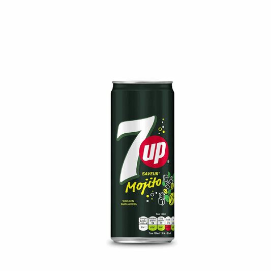 Canette de soda 7UP Mojito 33CL rafraîchissante et pétillante