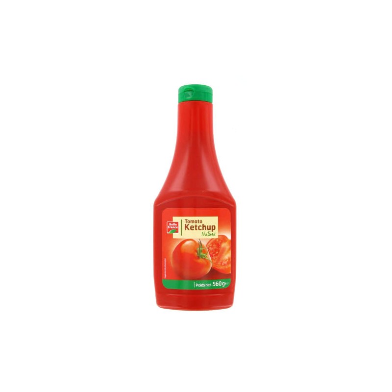 Ketchup Belle France 560g en bouteille.