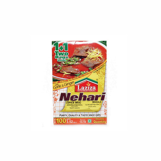 laziza nihari nehari masala 100g, mélange d'épices pour la préparation de boeuf bourguignon à la pakistanaise, appelé Nihari