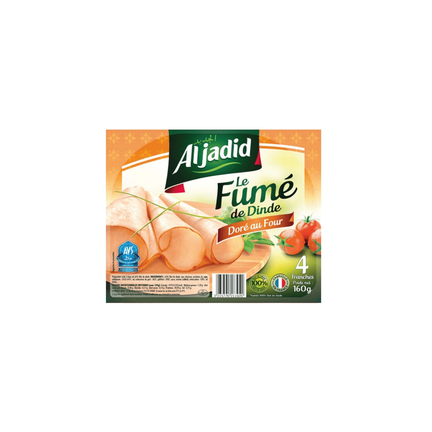 Fumé de dinde 160g Al Jadid charcuterie