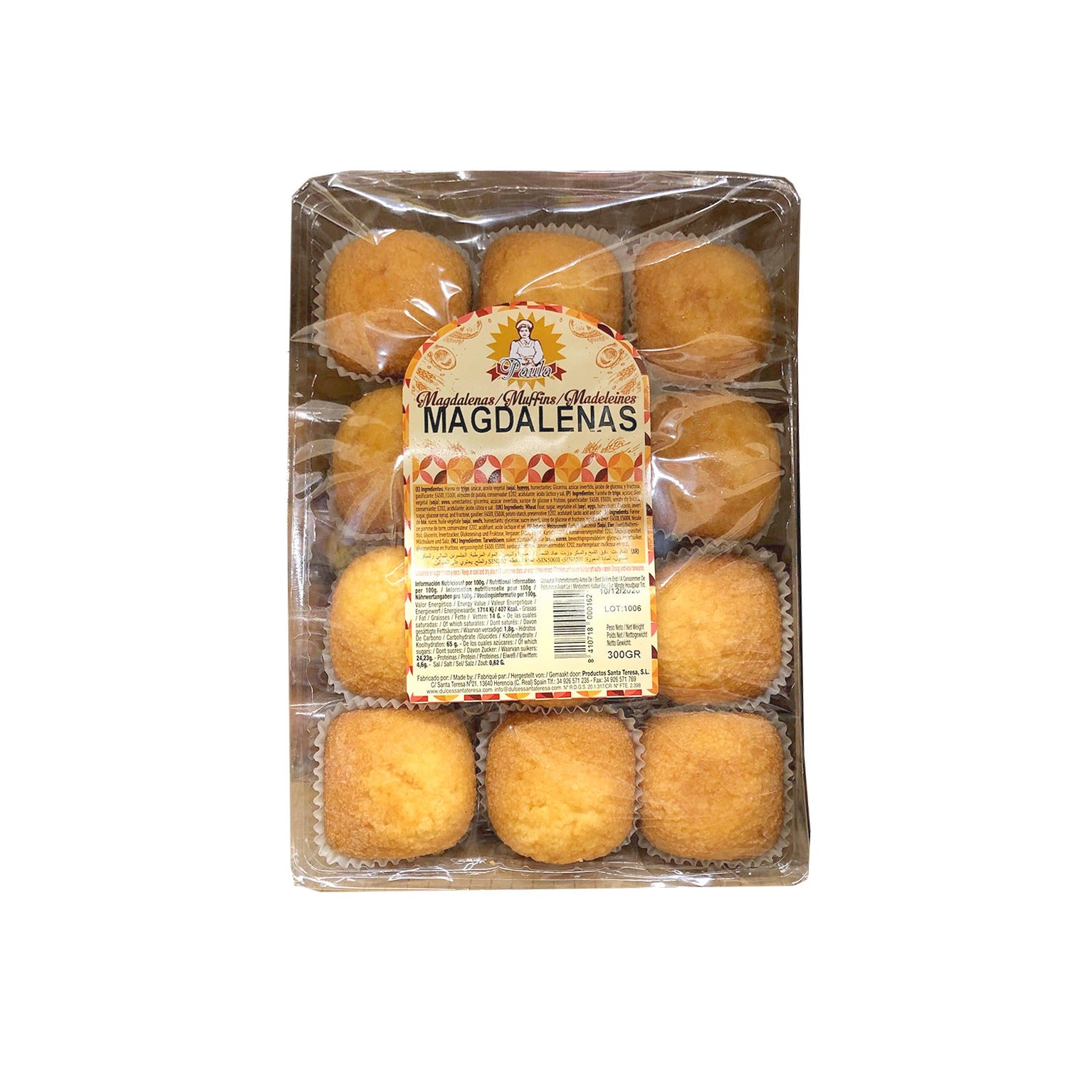 Balise alt : "Madeleines Paula 300g - Gâteaux moelleux