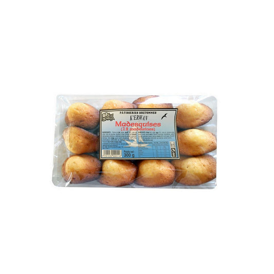 Madeleines Madesquises moelleuses 300g en paquet.