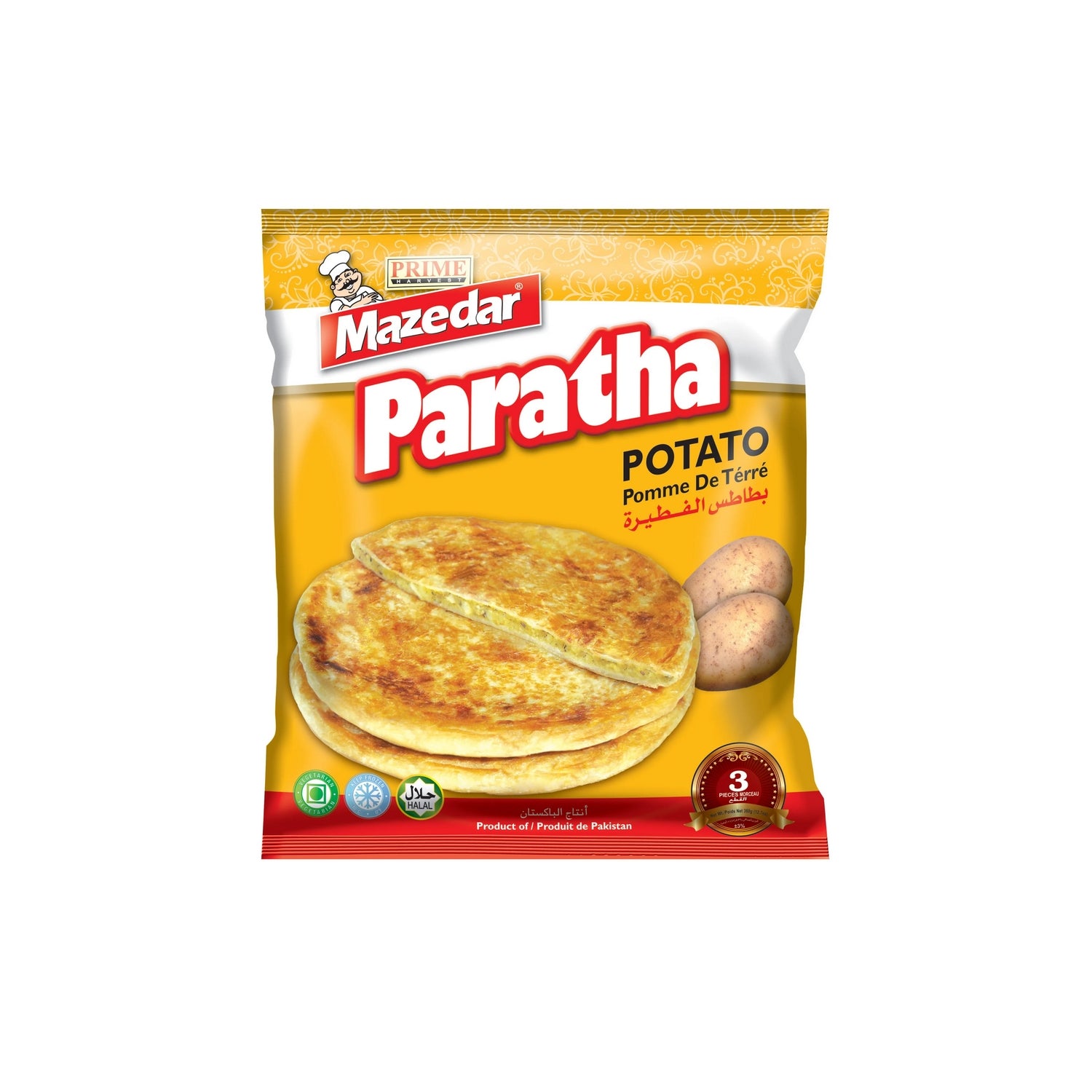 Pack de 3 parathas aux pommes de terre