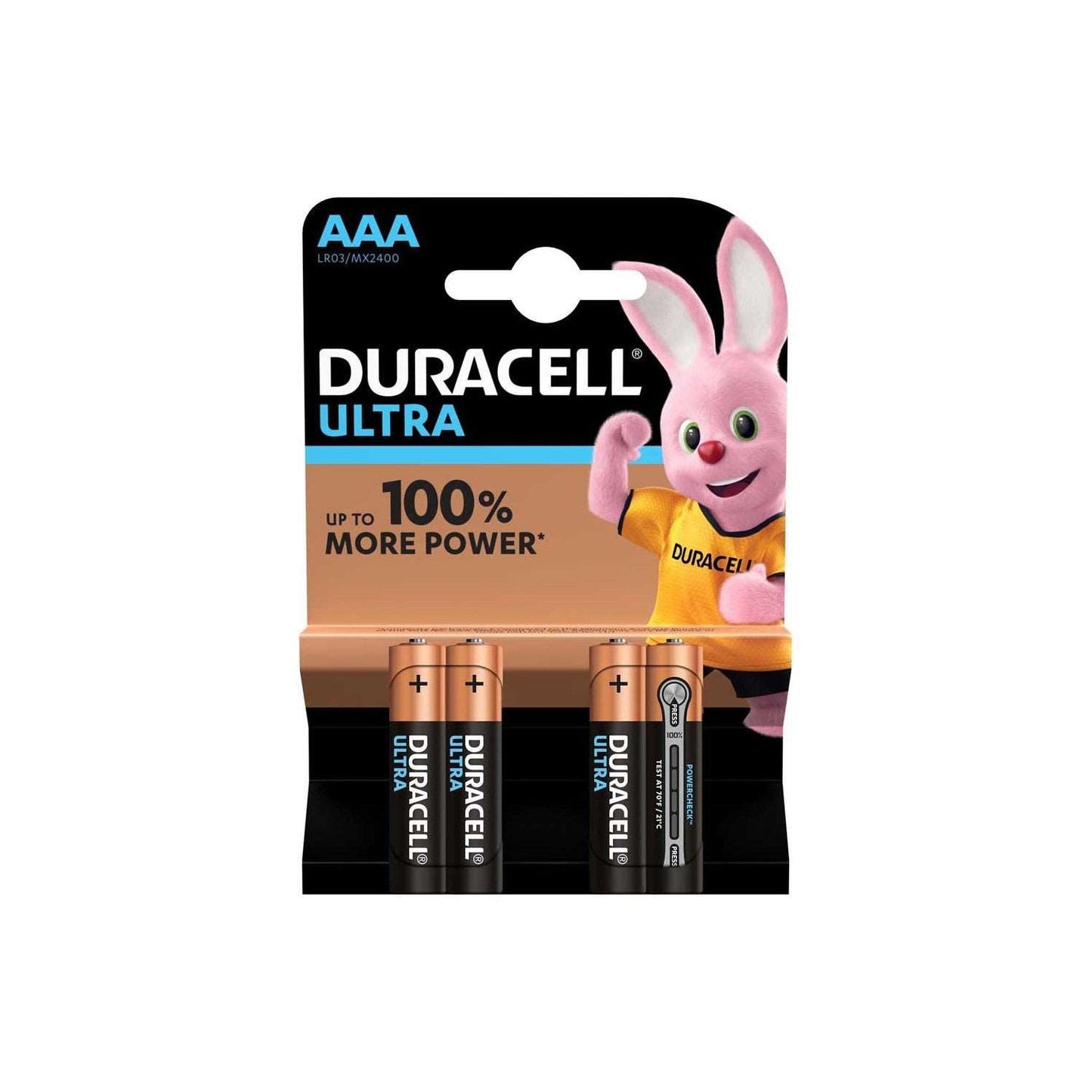 4 piles AAA Duracell haute performance