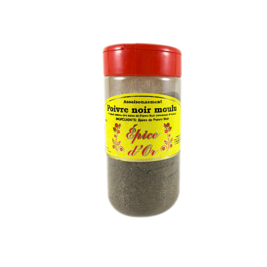 Poivre noir moulu Bocal Épices d'Or 150g