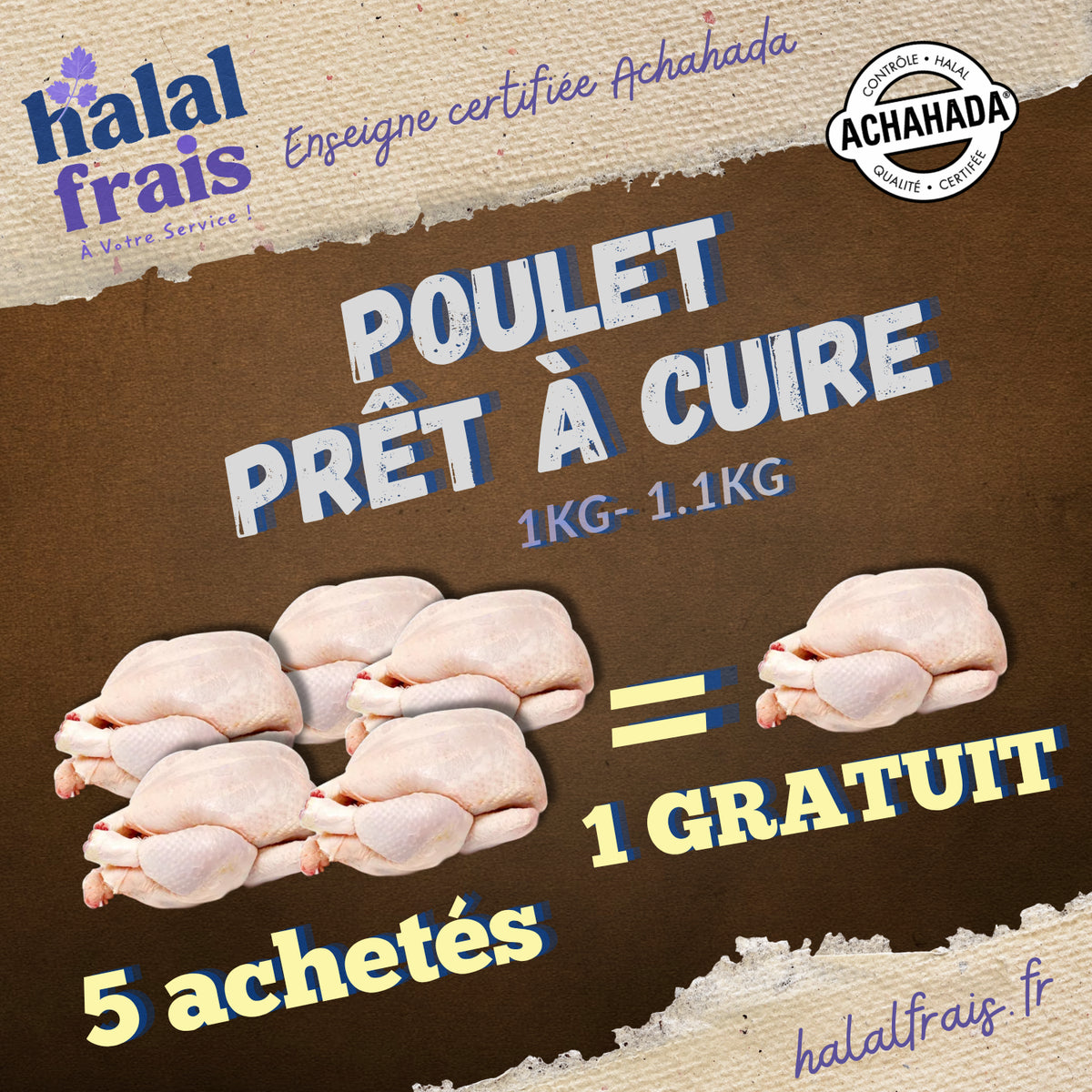 POULET PAC AVS 1KG-1.1KG
