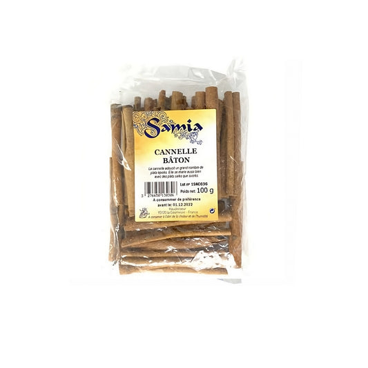 Batons de cannelle Samia 100g, épices fraîches.