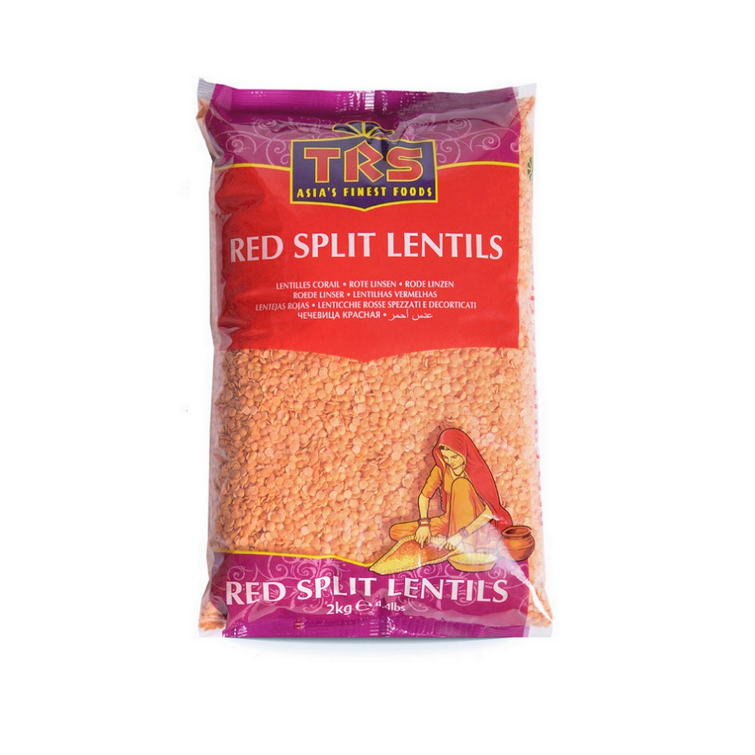 TRS lentilles rouges éclatées 2kg paquet