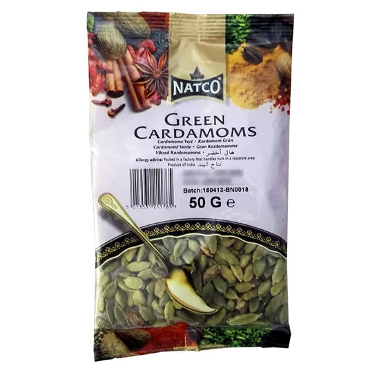 Cardamome verte Natco 50g, épice aromatic intense, qualité supérieure, livraison rapide, plats maison, thé Chaï, arôme authentique