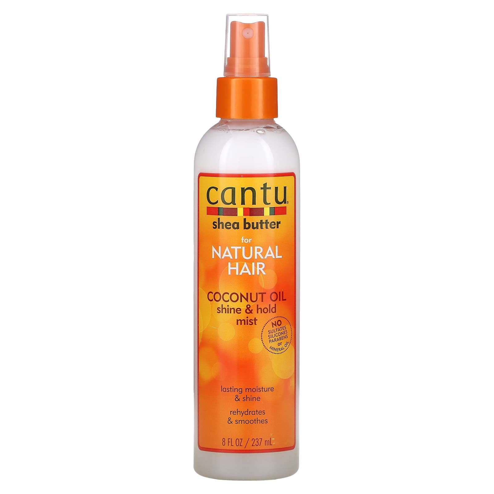 Cantu Coconut Oil Shine and Hold Gel coiffant à l'huile de coco Cantu Tenue et brillance Produits coiffants Cantu Hydratation capillaire Brillance naturelle Cheveux nourris et brillants Contrôle des frisottis Coiffure longue tenue Formule légère