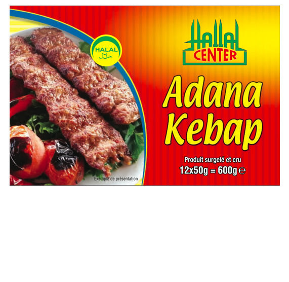 adana kebap (kebab) halal center 12 x 50g 