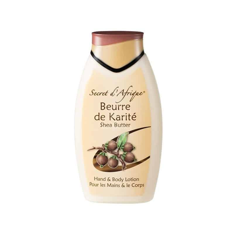 Lotion au beurre de karité 500ml, soin naturel peau douce et hydratée, Secret d’Afrique.