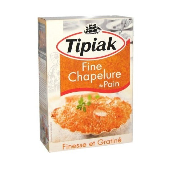 Chapelure Fine Pain Tipiak 250G pour recettes croquantes et halal, idéale pour nugget de poulet maison, gratins et légumes grillés.