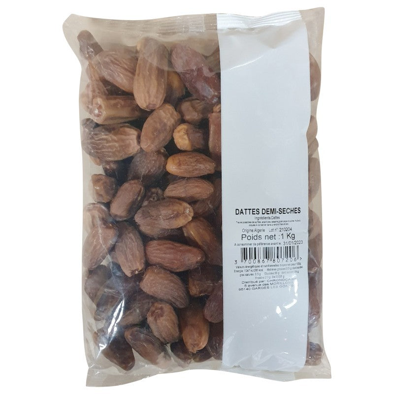 Dattes demi-sèches d'Algérie 1kg, fruits secs