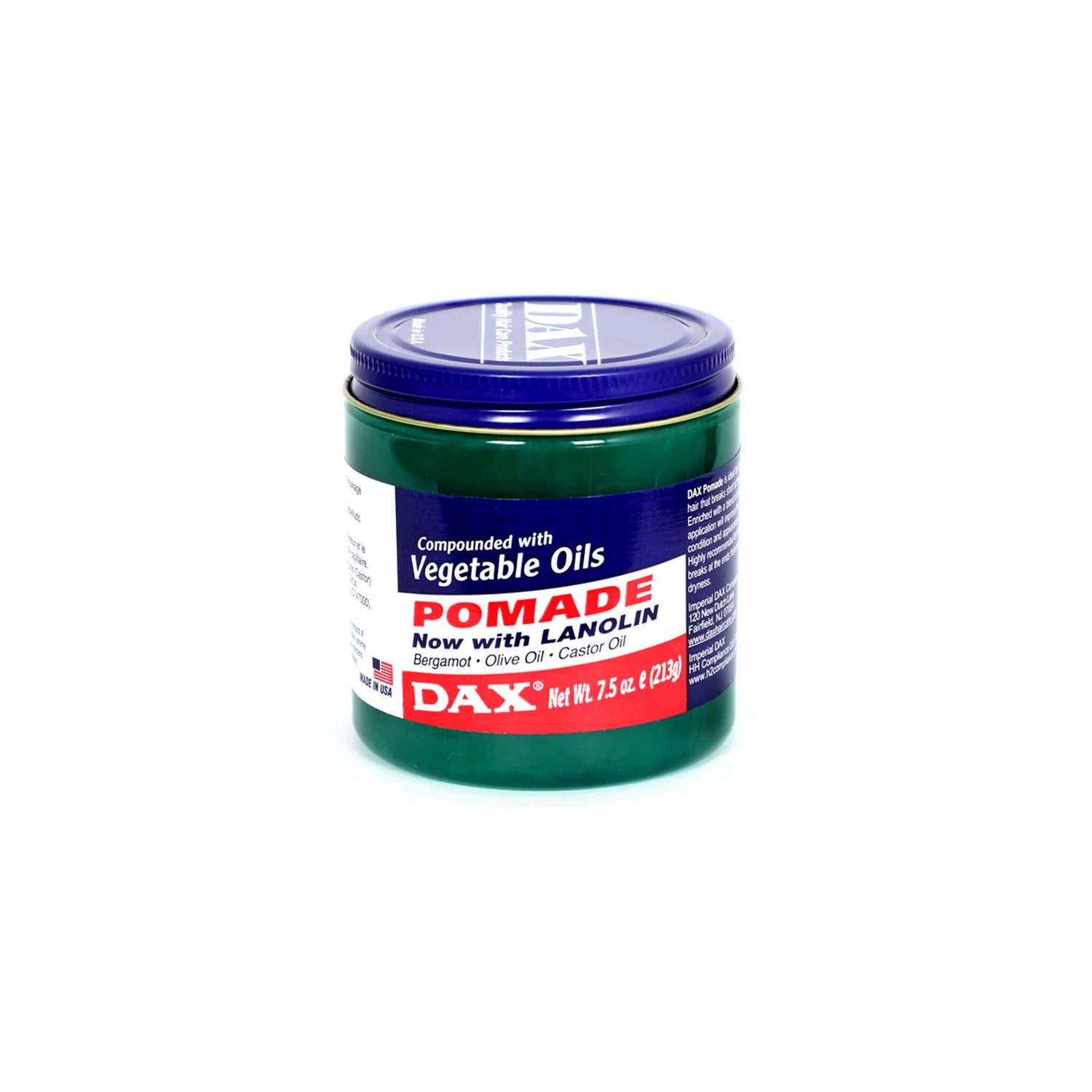 Pomade verte DAX 100g pour coiffure