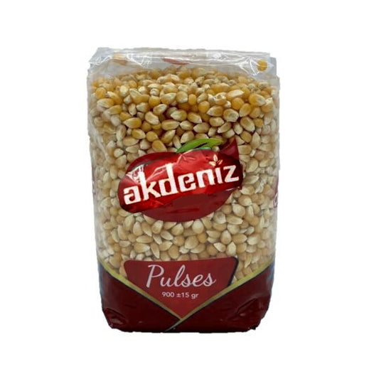 Paquet de 900g de maïs AKDENIZ pour pop-corn maison, grains frais prêts à éclater pour moments gourmands en famille ou entre amis