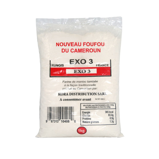 Fou fou de manioc Cameroun Exo3 en paquet