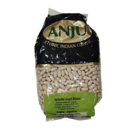 Anju Haricot Lingot Blanc 1KG frais, texture crémeuse, riche en protéines, parfait pour cassoulet, soupes, salades estivales, livraison rapide.