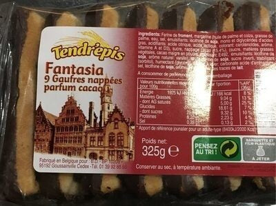 Gaufres chocolatées Fantasia 325g délicieuses.