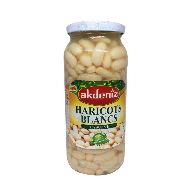 Boîte de haricots blancs jumbo AKDENIZ 570g livraison rapide qualité supérieure