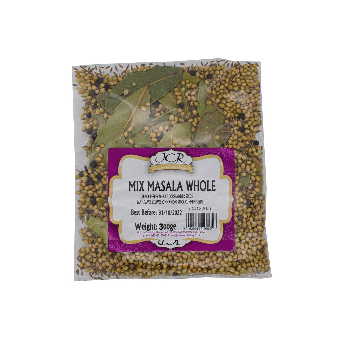 JCR Whole Garam Masala 300g épices indiennes