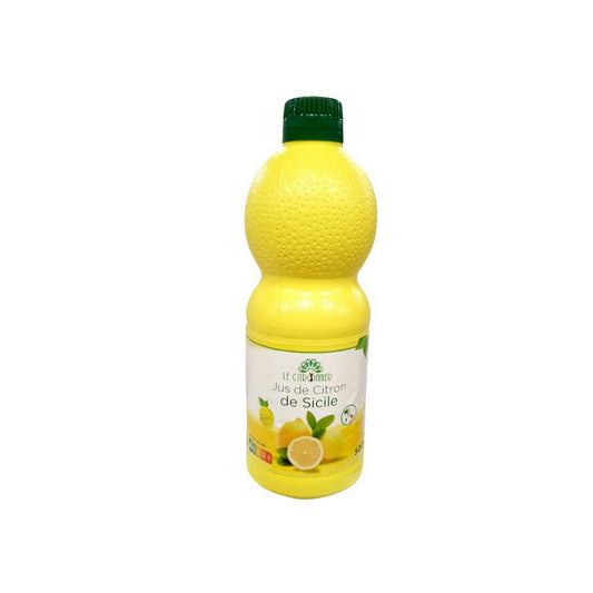 Jus de citron 500ml pour assaisonnements.