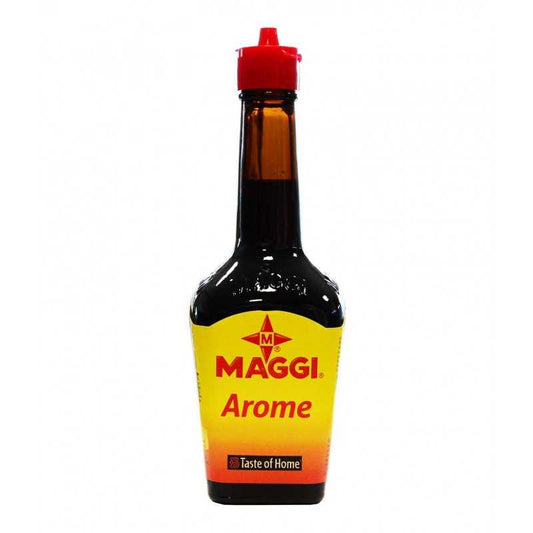 AROME MAGGI LIQUIDE 160ML pour mariner viandes HALAL, soupes, sauces et légumes grillés. Produit frais et livraison rapide.